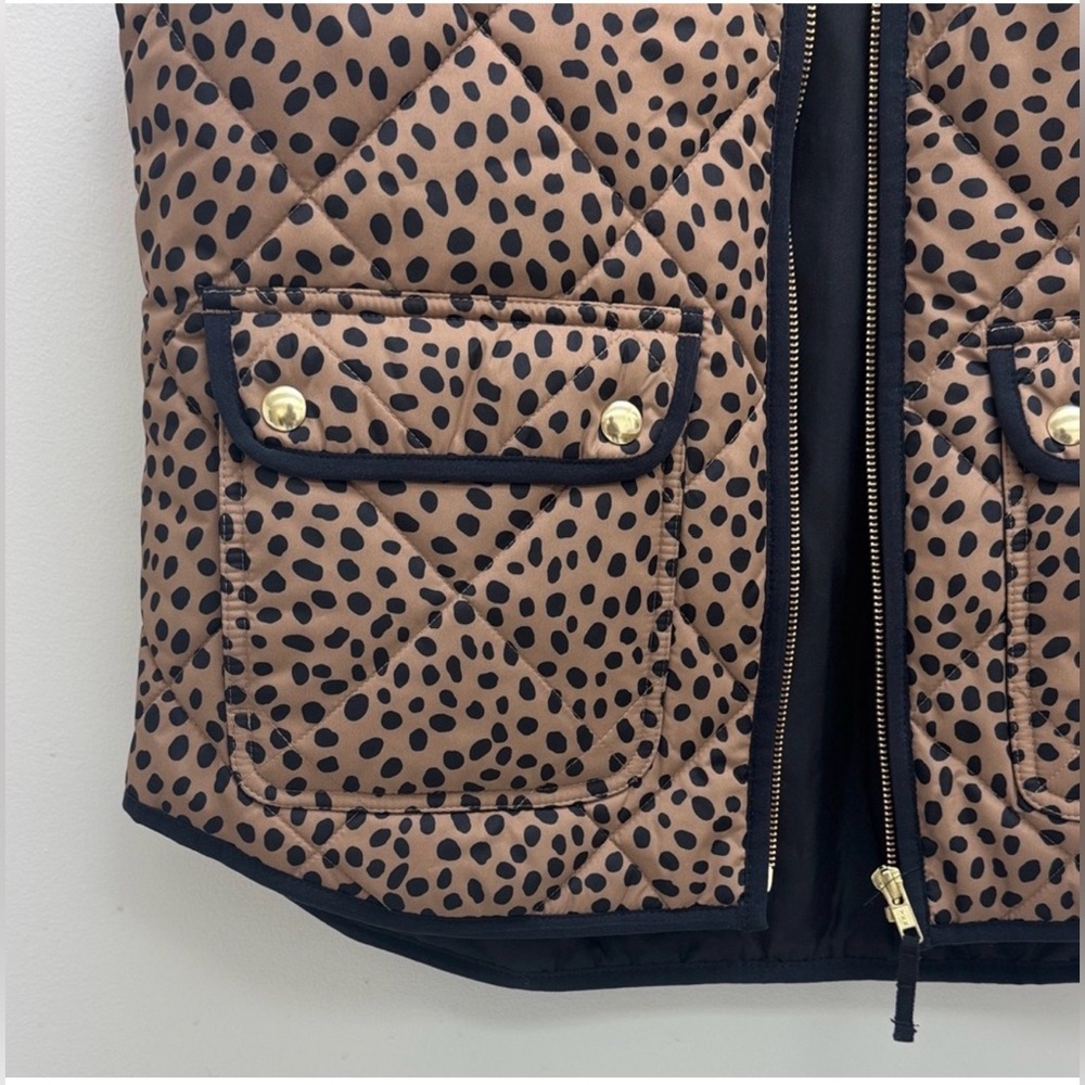 J. Crew Animal Print quilted vest - Picture 4 of 7